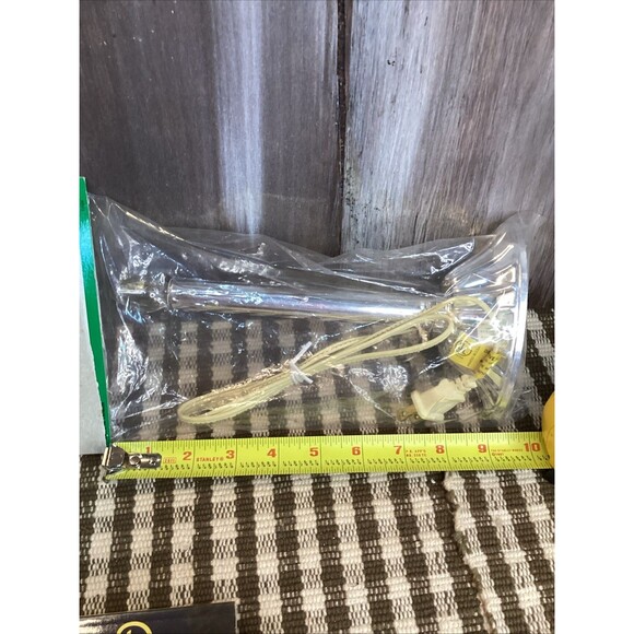 Vintage Single Light Candolier Candelabra Electric Drip Candle Silver Plastic X2 - Picture 8 of 16